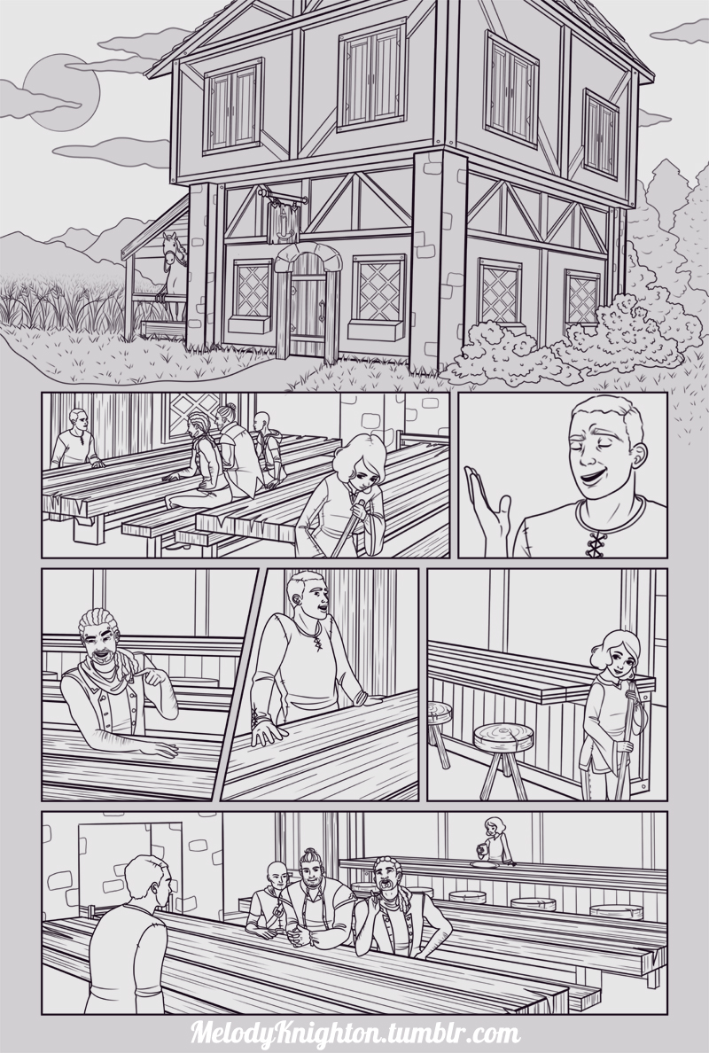 Webcomic Pg. 01 Lineart by MelodyMoore on DeviantArt