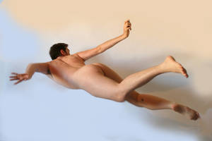 Flying Male Nude