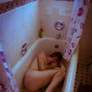 depressed male nude in bath 2