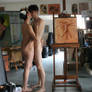 Naked boys kissing in the studio 1