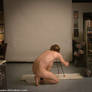 Crouching male nude