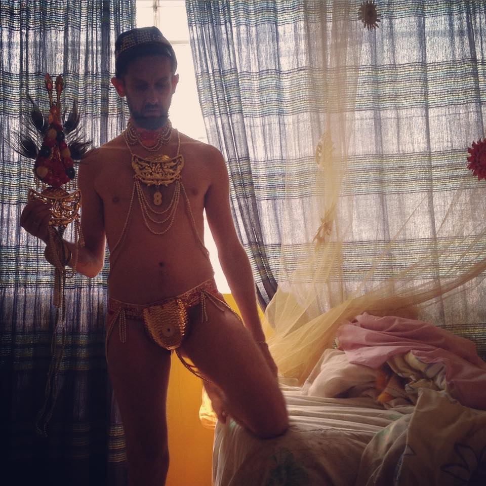 male nude in a new costume design