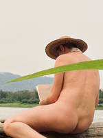 male nude artist outdoors