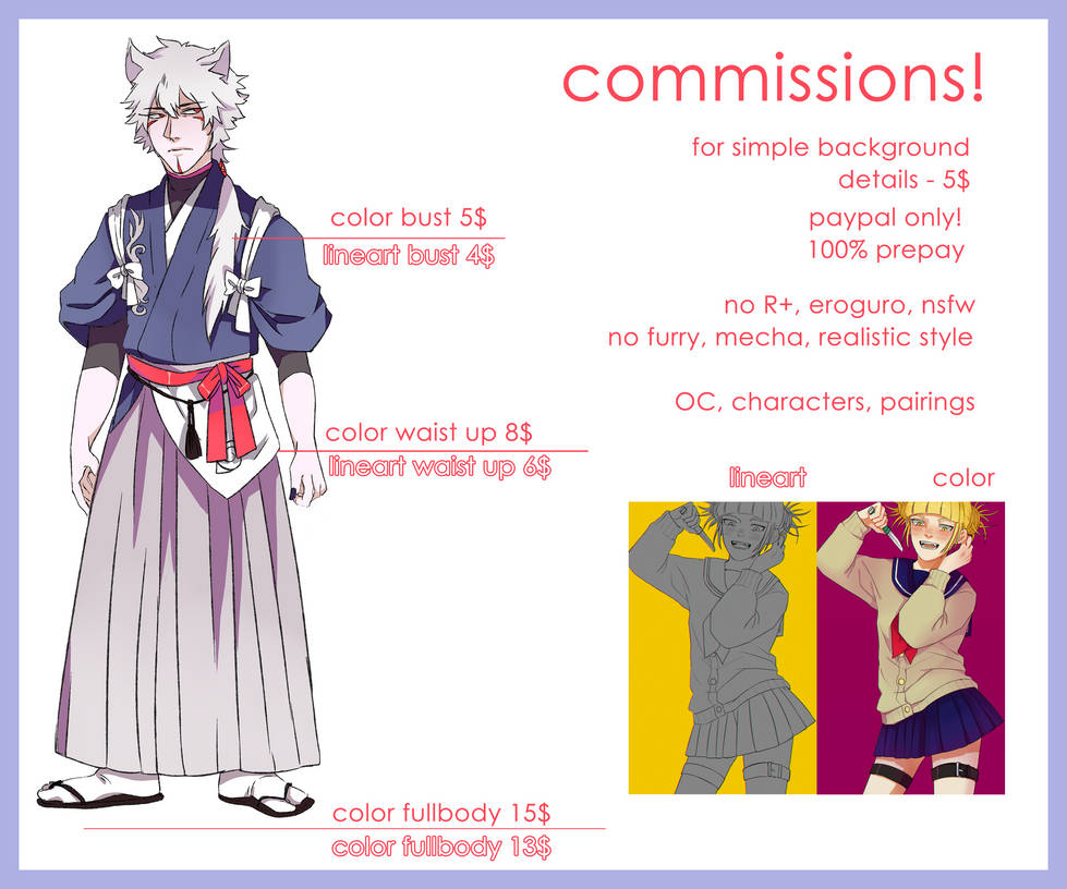 Commissions ARE OPEN!