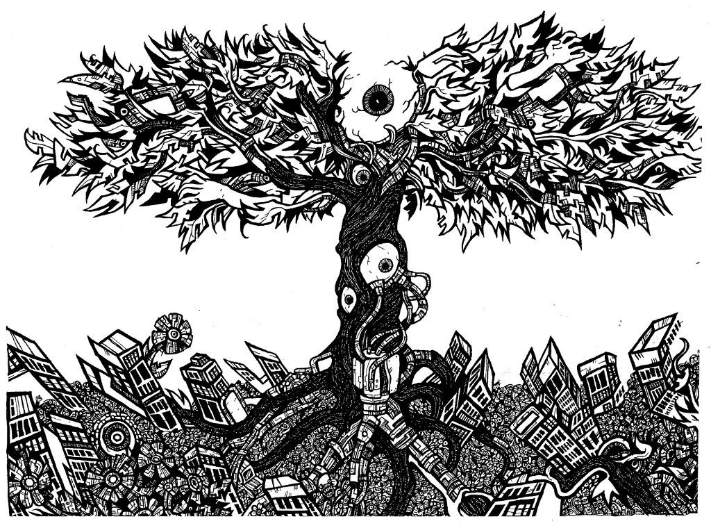 The Balance (Tree Drawing) by HEY-APATHY-COMICS on DeviantArt