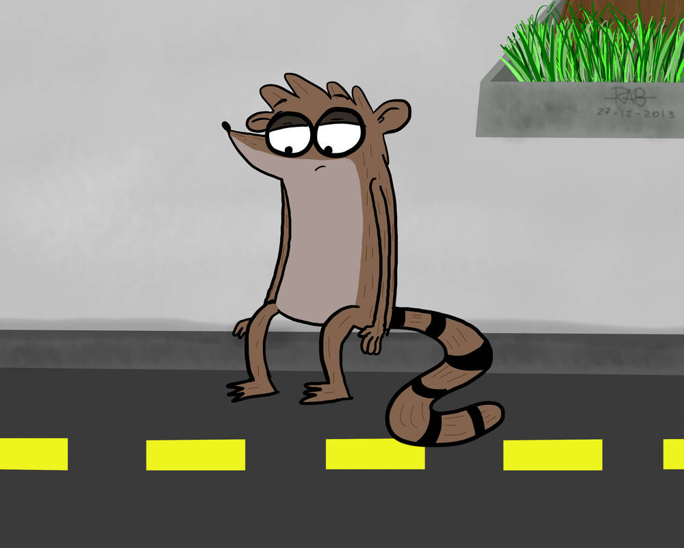 Sad Rigby by RAB-Arts on DeviantArt