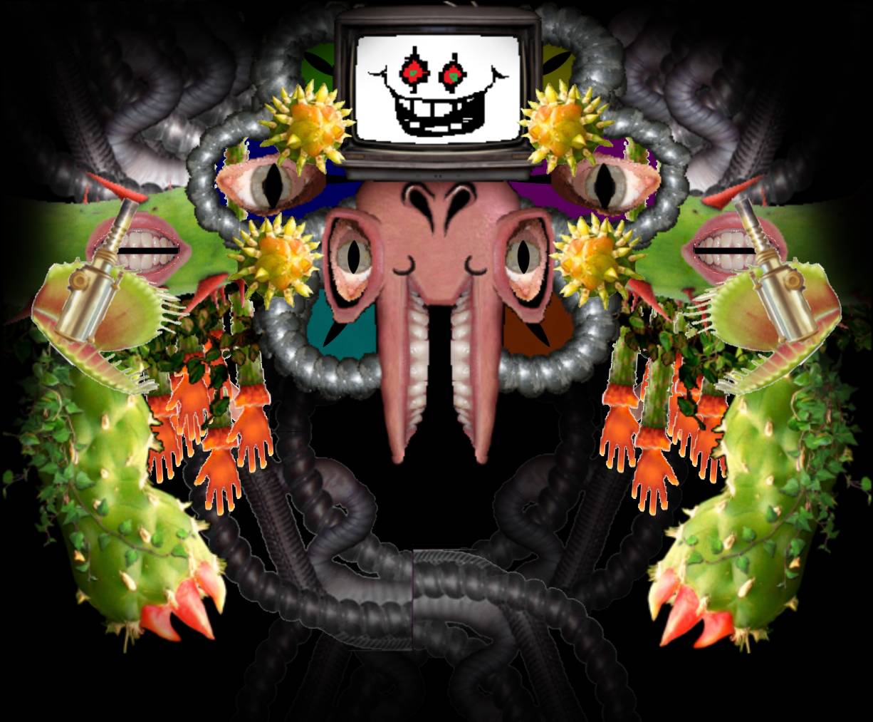 Glitchy Omega Flowey - Final Boss - Tapestry