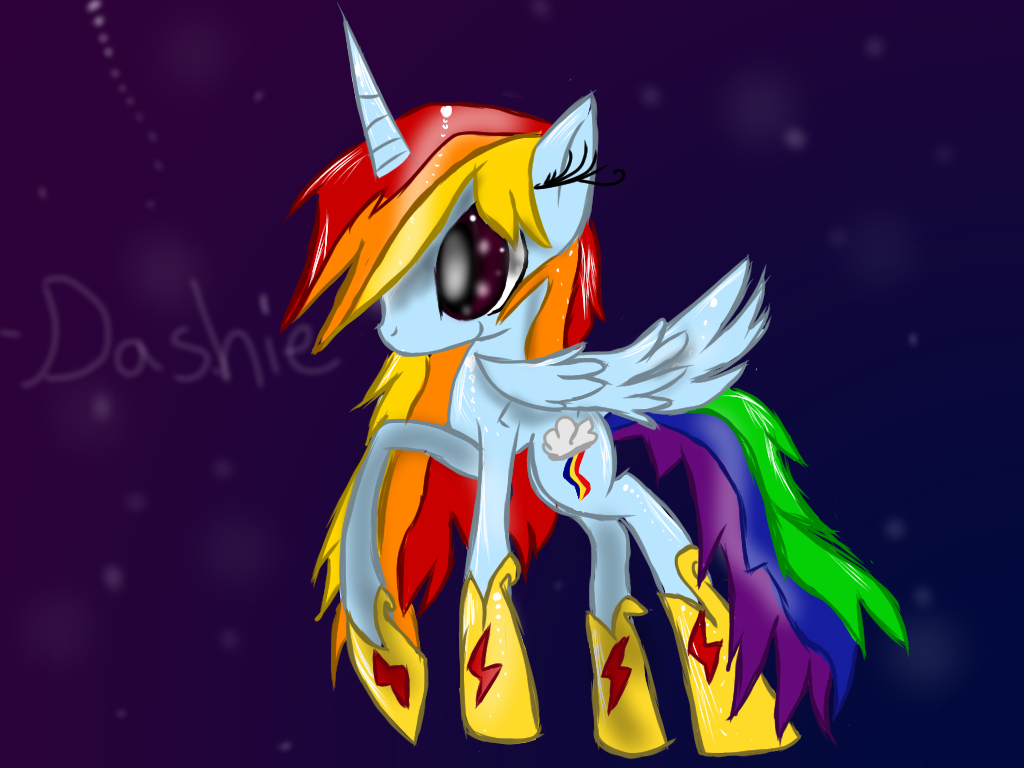 If rainbow dash was an alicorn...