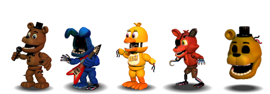 Fnaf 1 Animatronics Complete by Bantranic on DeviantArt