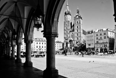 Main Square in Cracow, Poland.