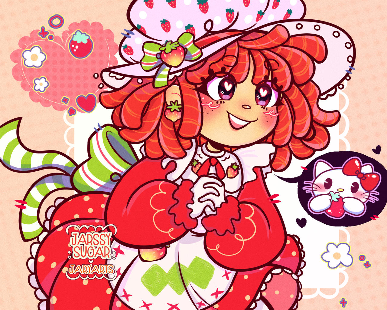 Art Strawberry Shortcake x Hello kitty by JaryArts on DeviantArt