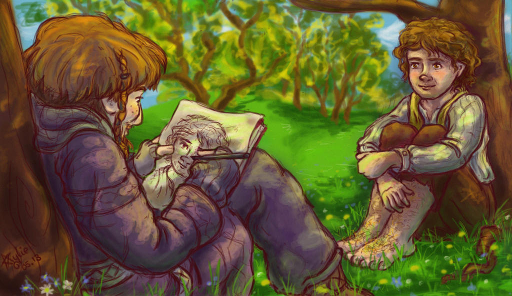 Ori sketching Bilbo