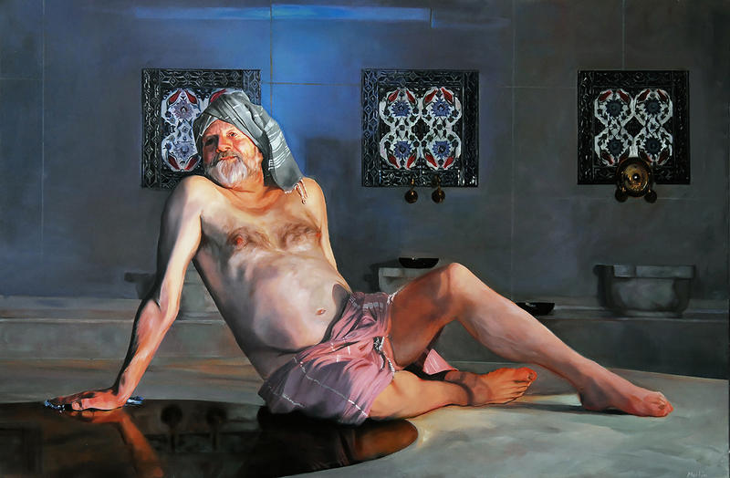 Bille Brown in a Turkish bath by Mertim Gokalp