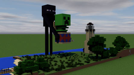 Scrimshire's Enderman (with bonus lighthouse)