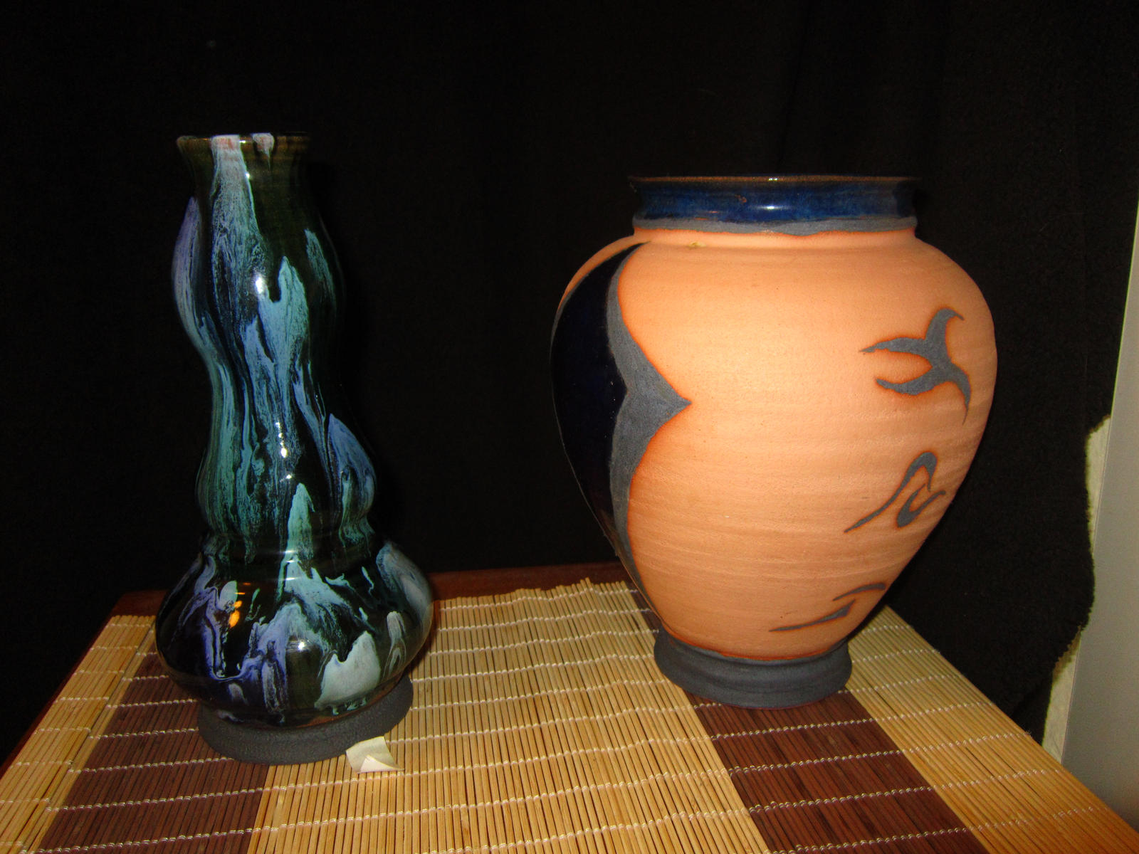Low Fire Bottle and Vase