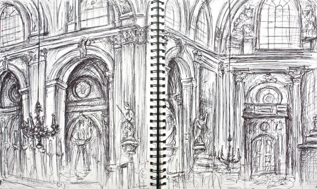 Sketch of the Church Close Up