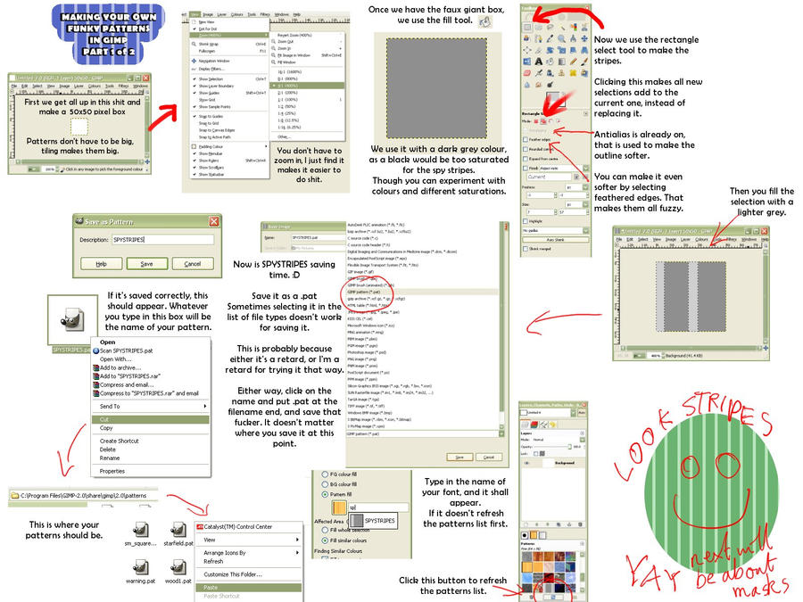 Tutorial for GIMP patterns by Cleocatra on DeviantArt