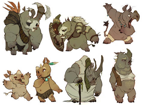 whole bunch o rhinos