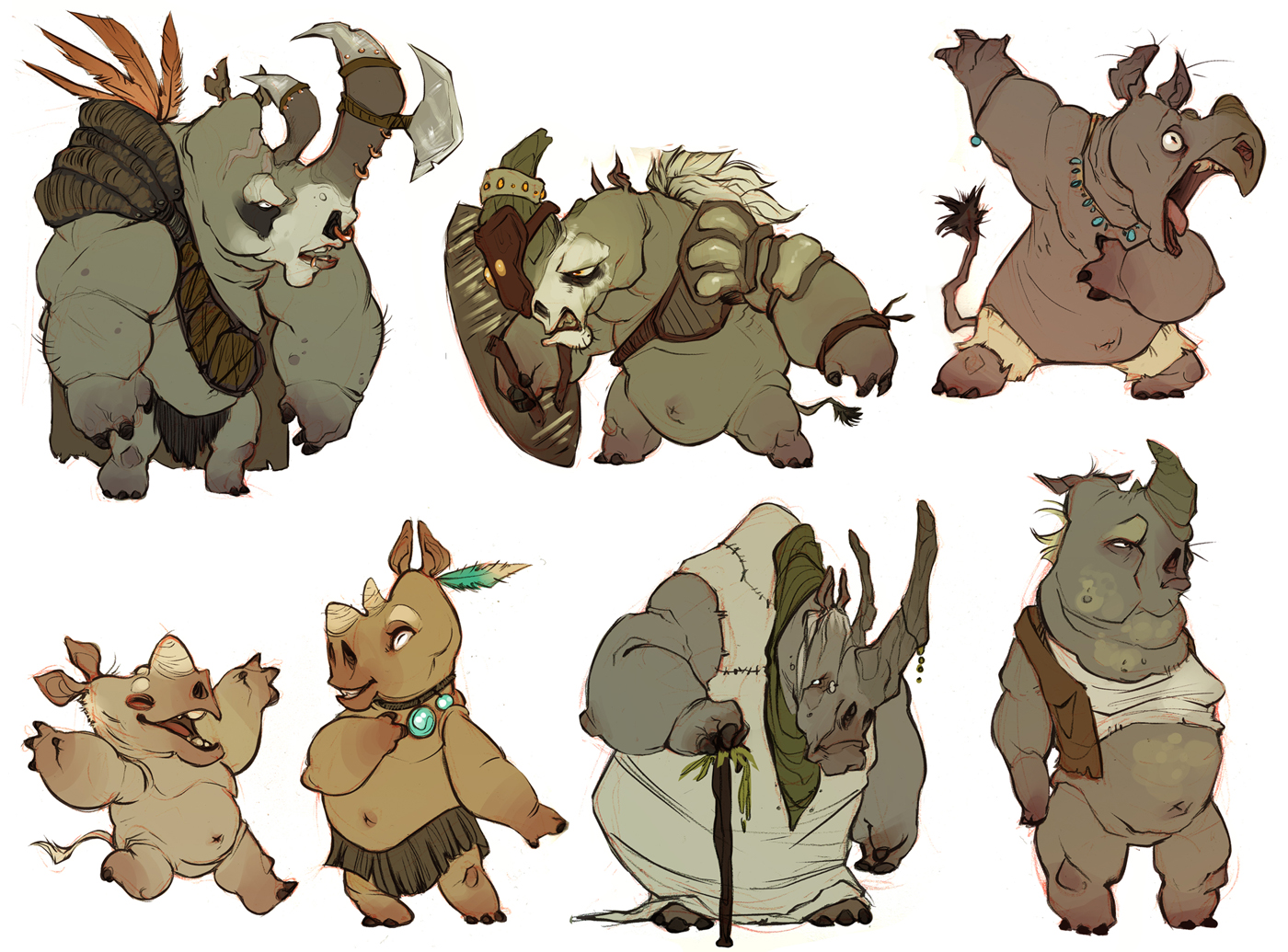 whole bunch o rhinos