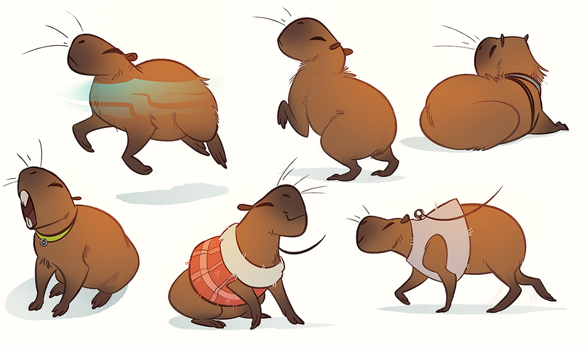 Capivaras ✨ #illustration #art #animation #meme #cutie #capivara