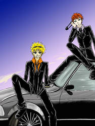 Suit Day Gaara and Naruto