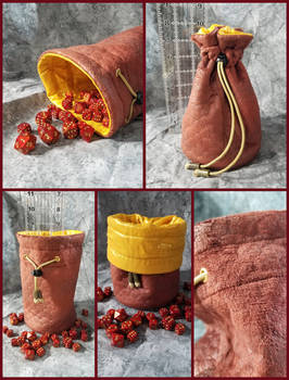 Soft Red Scale Dice Bag