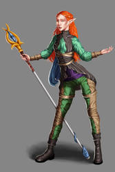 DnD character design - elf sorceress