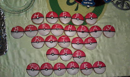 Birthday Poke Ball Cookies!