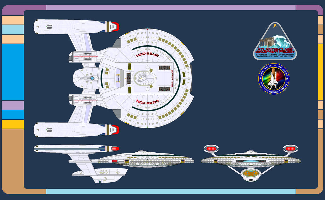 Atantis Class Starship Atlantis-Class Refit, 2365 by captDLangston on DeviantArt