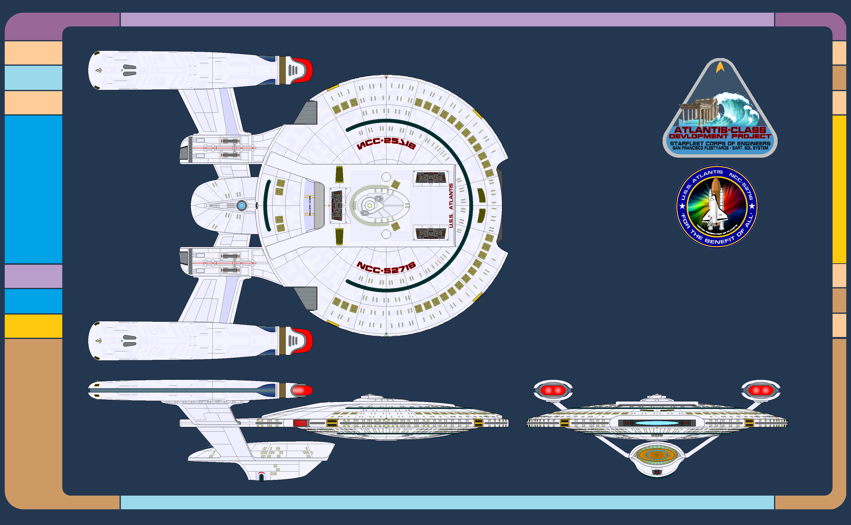 Atlantis Class Atlantis-Class Refit, 2365 by captDLangston on DeviantArt
