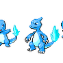 Ice Charmander-Charmeleon-Charizard Line