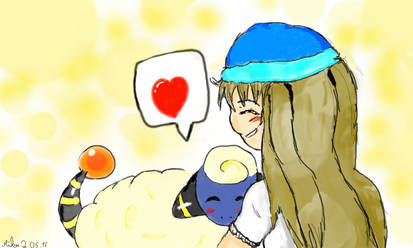 Pokemon trainer and mareep