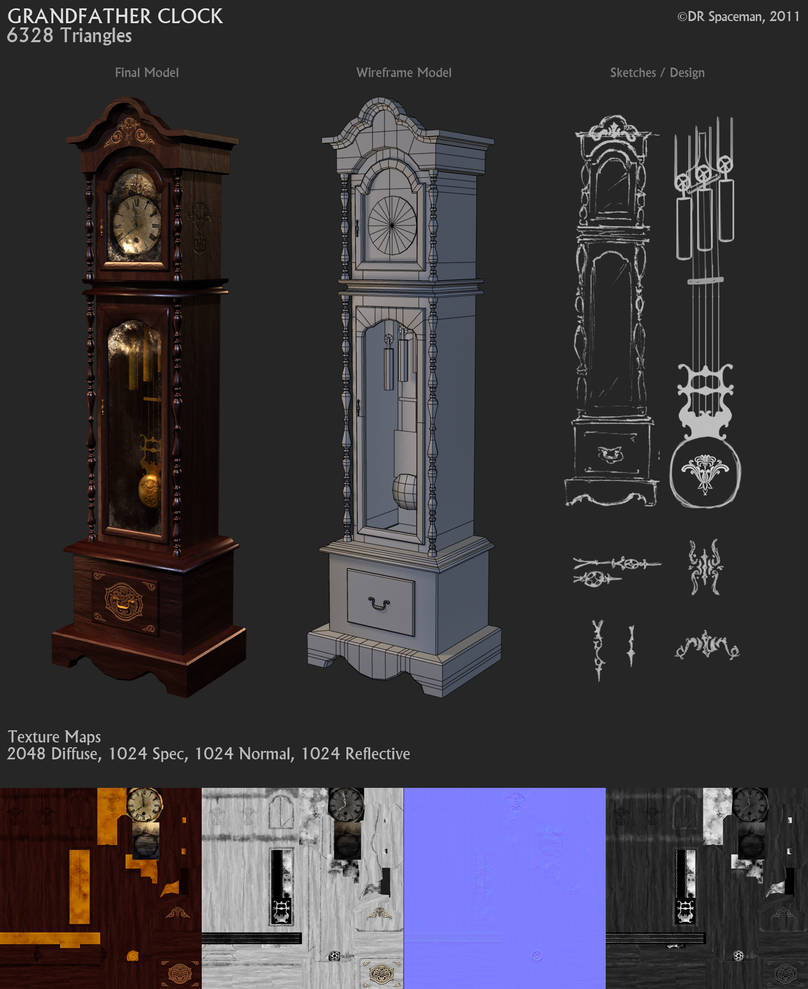 Grandfather Clock by DRSpaceman on DeviantArt