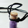 'Wolfs Bane' Glass Bottle Necklace.