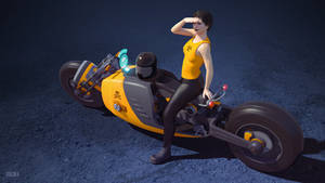 Frau Biker