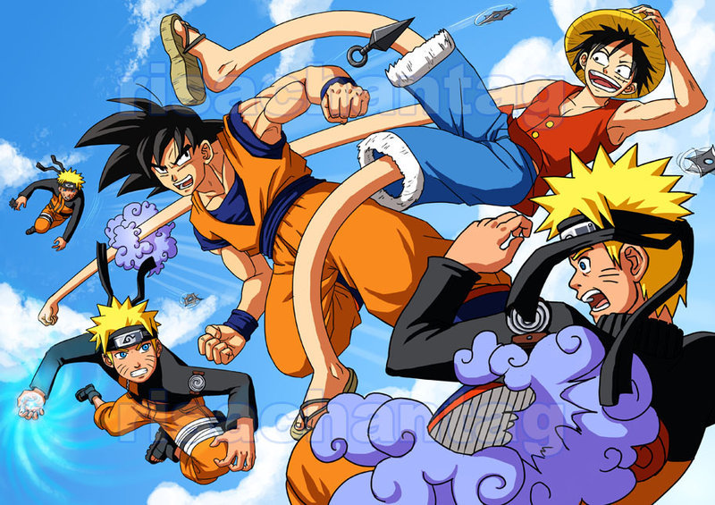 Goku vs Naruto Vs Luffy