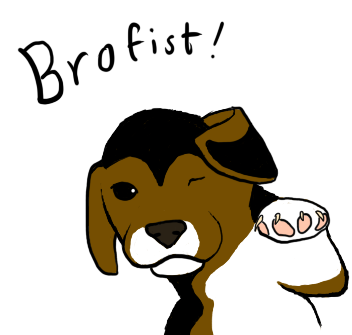 Brofisting puppy