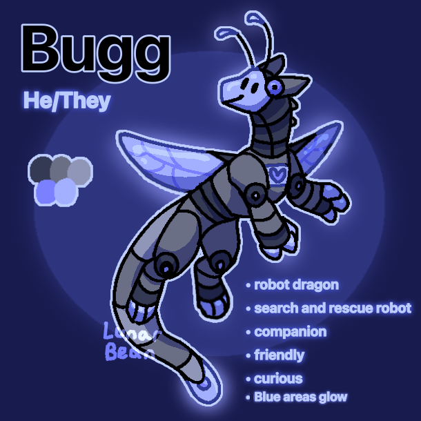 Bugg ref by Lunar-Bean on DeviantArt