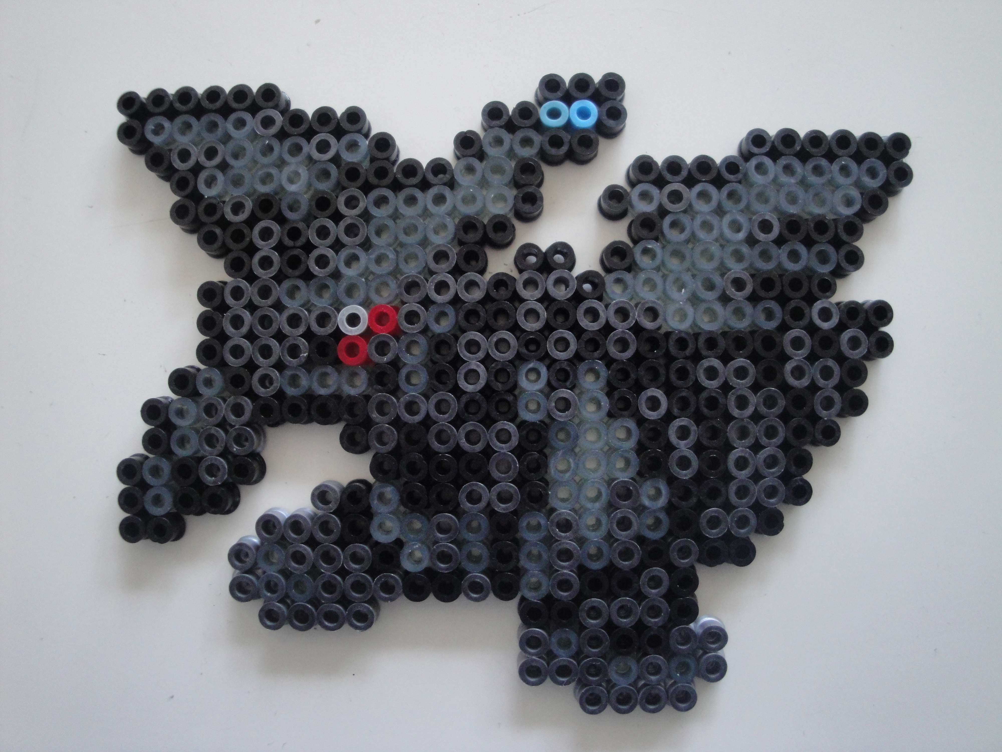 reshiram/zekrom, Reshiram and Zekrom made from perler and h…