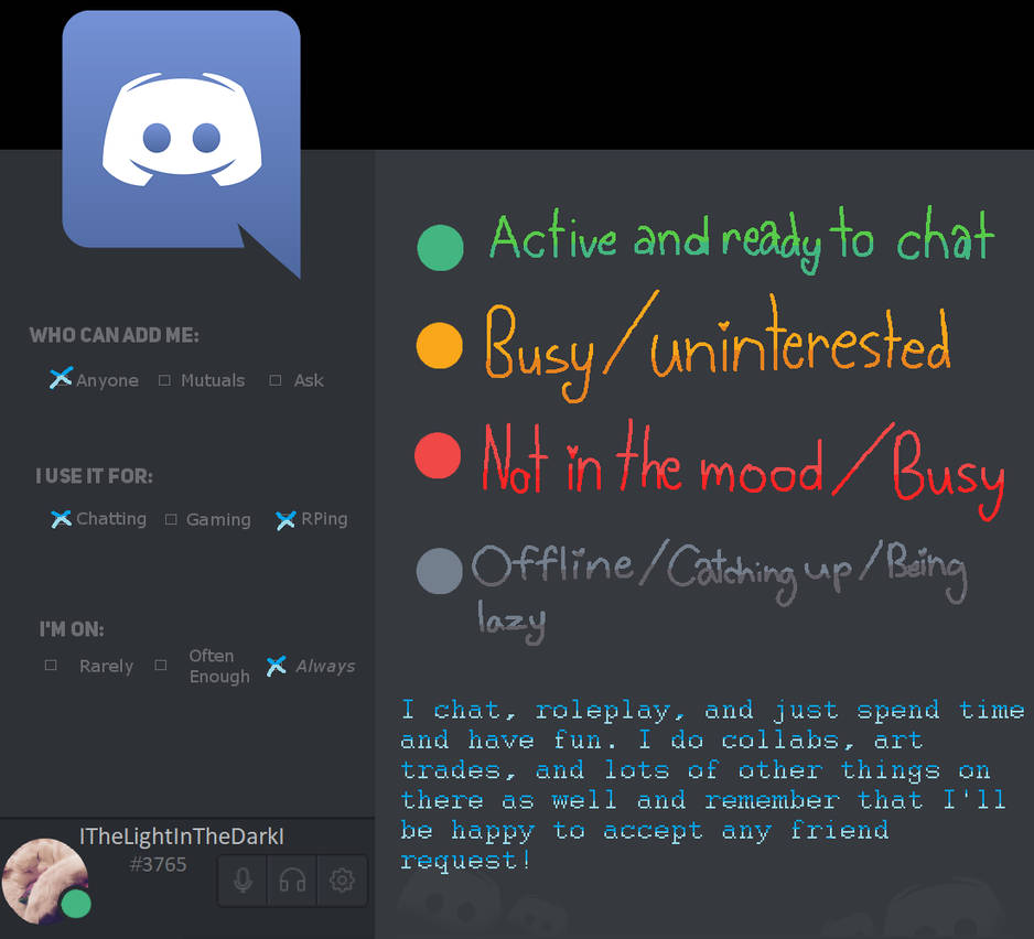 My Discord Status By ITheLightInTheDarkI On DeviantArt my-discord-status-by-ithelightinthedarki-on-deviantart