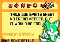 Tails Gun Sprite Sheet