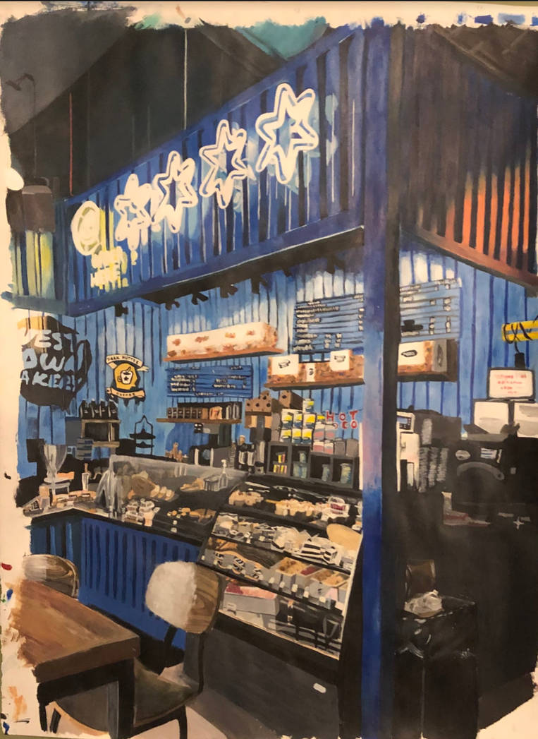 Cafe Blue Deviantart BLUE CAFE by MADDYGIRLART on DeviantArt
