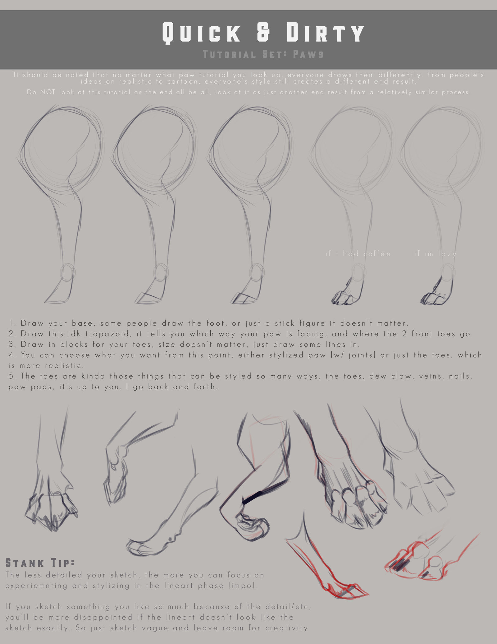 Paws Tutorial by SkogarKennel on DeviantArt