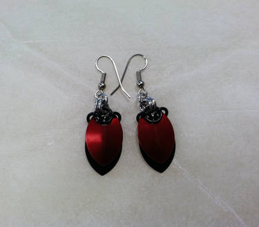 NJ Devils-Inspired Scale Earrings