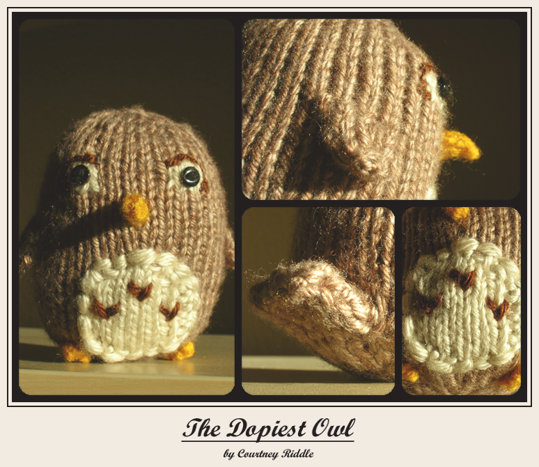 knit animals - owl