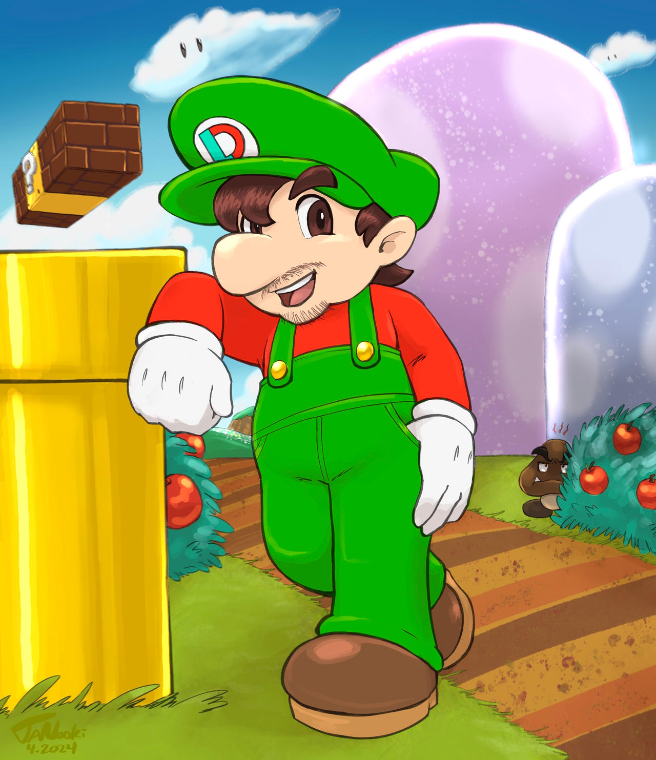 Not Mario Commission - Not Mario by Tanooki128 on DeviantArt