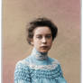 Agnes Hallberg, 1885-1968 (colorized)