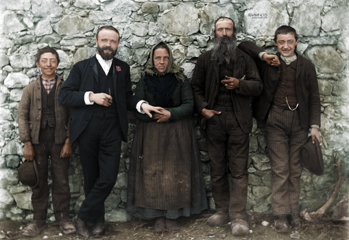 Group portrait, 1900 (colorized)