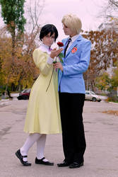 Prince Tamaki with Haruhi-chan