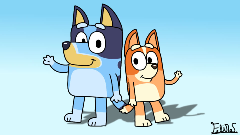 Bluey and Bingo by felipebrossScratch on DeviantArt